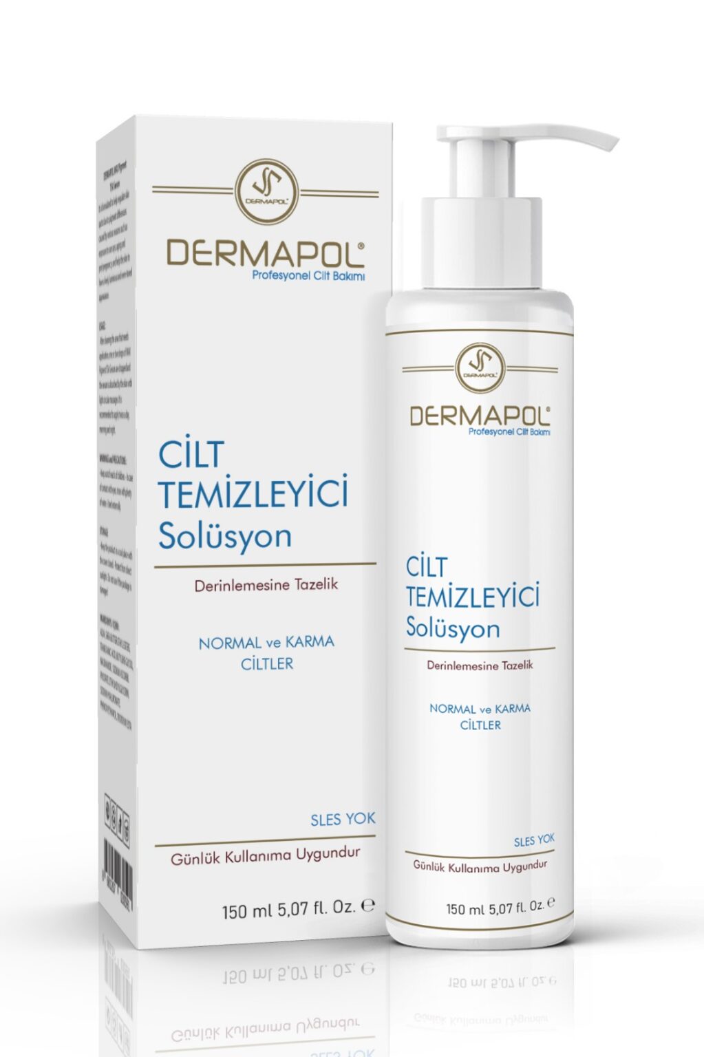 DERMAPOL Cilt Temizleyici Solüsyon - NORMAL ve KARMA Ciltler 150 ml.
