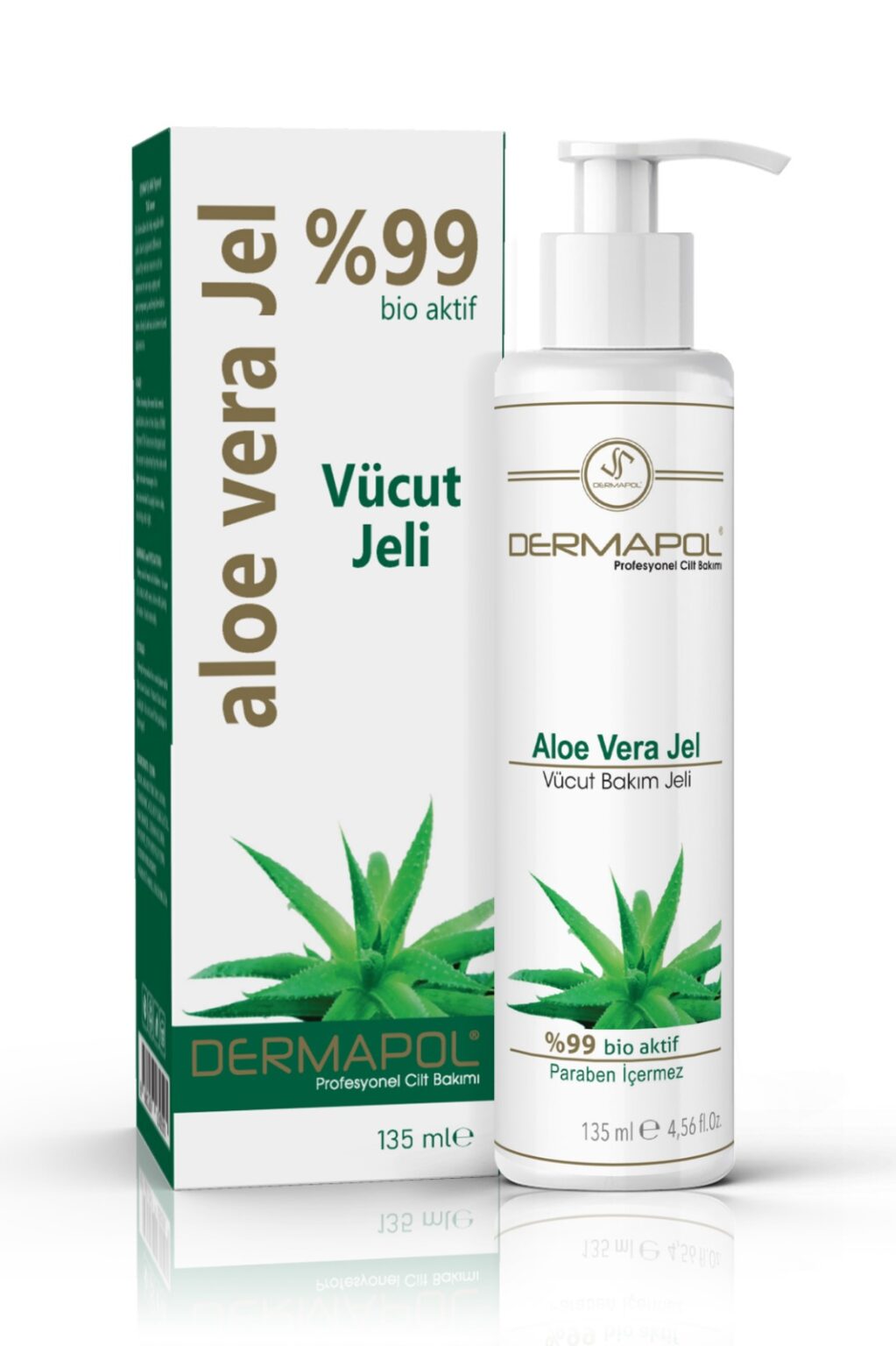 DERMAPOL Aloe Vera jel - Onarıcı ve Nemlendirici Jel 135 ml.
