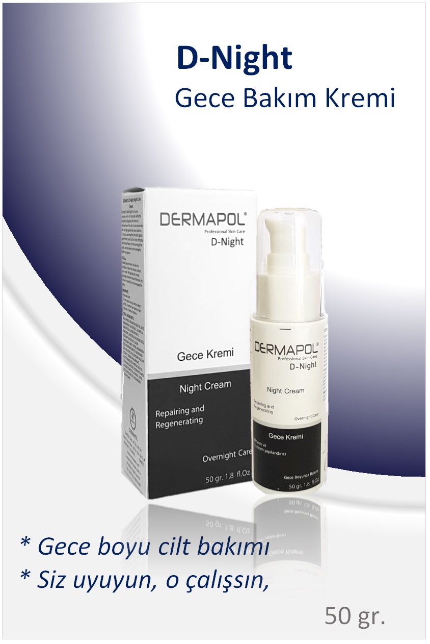 DERMAPOL D-Night Gece Bakım Kremi - Anti Aging etkili 50 gr.