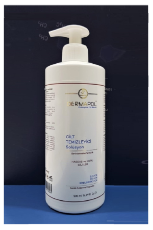 DERMAPOL Cilt Temizleyici Solüsyon - HASSAS ve KURU Ciltler 500 ml.
