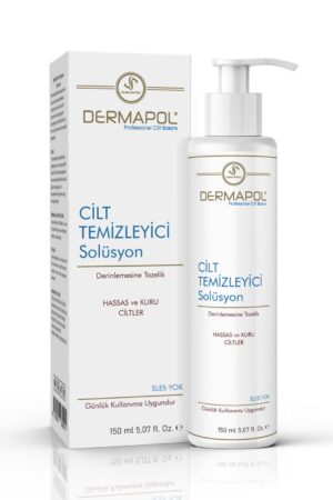DERMAPOL Cilt Temizleyici Solüsyon - HASSAS ve KURU Ciltler 150 ml.